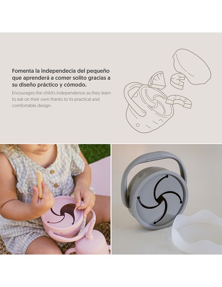 Porta Snacks de Silicona Gris Petroleo