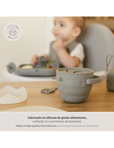 Porta Snacks de Silicona Gris Petroleo