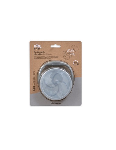 Porta Snacks de Silicona Gris Petroleo