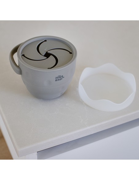 Porta Snacks de Silicona Gris Petroleo