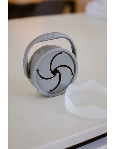 Porta Snacks de Silicona Gris Petroleo