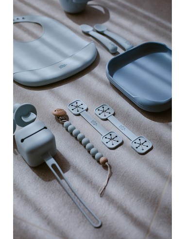 Vaso Antiderrame de Silicona Azul Grisaceo