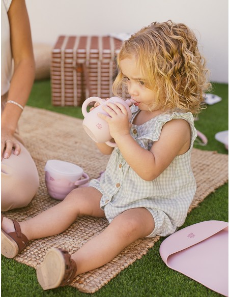 Vaso Antiderrame de Silicona Azul Grisaceo