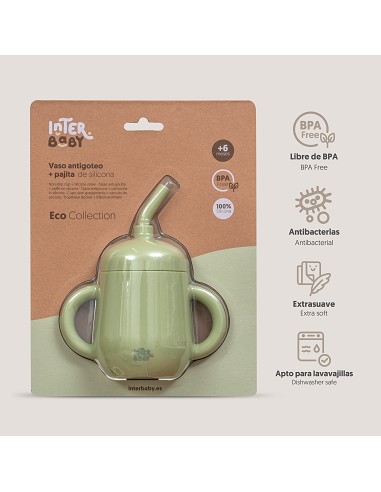 Vaso Antiderrame de Silicona Verde Oliva