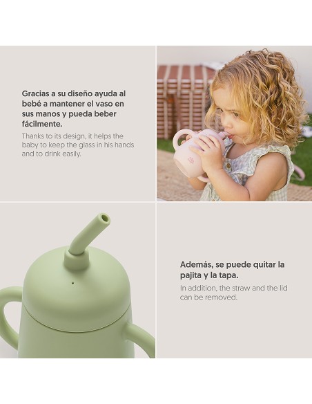 Vaso Antiderrame de Silicona Verde Oliva