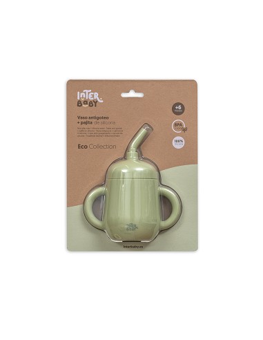 Vaso Antiderrame de Silicona Verde Oliva