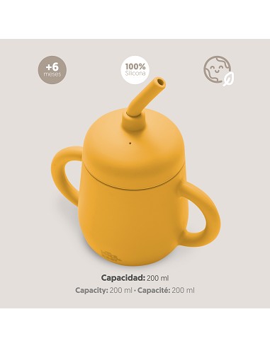 Vaso Antiderrame de Silicona Ocre Tierra