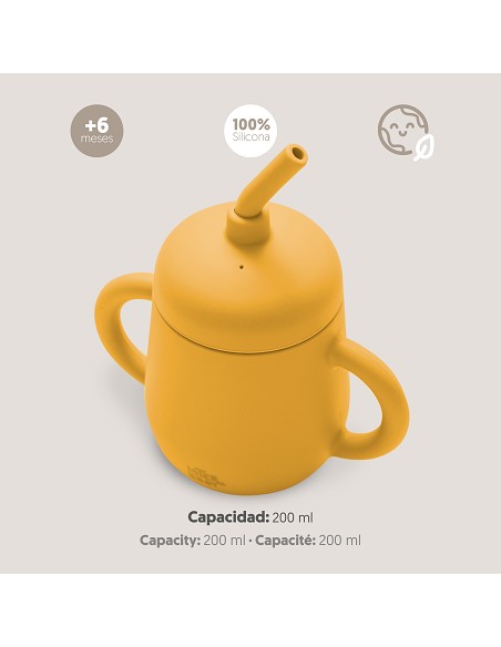 Vaso Antiderrame de Silicona Ocre Tierra