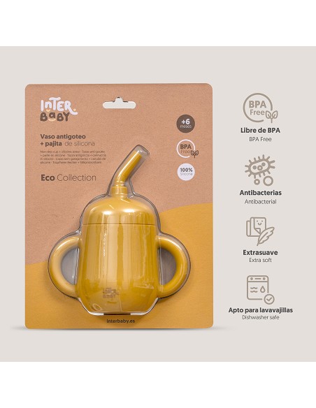 Vaso Antiderrame de Silicona Ocre Tierra