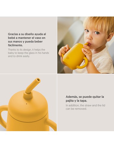 Vaso Antiderrame de Silicona Ocre Tierra