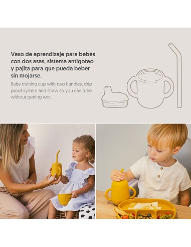 Vaso Antiderrame de Silicona Ocre Tierra