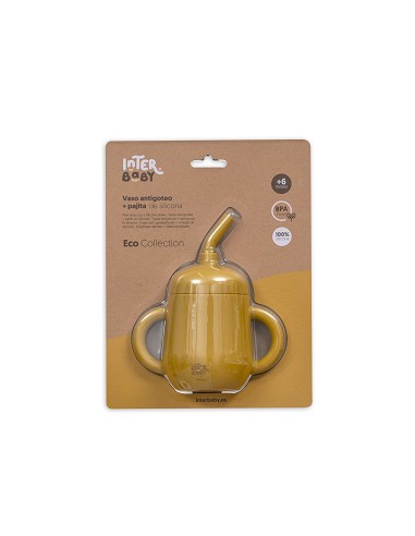 Vaso Antiderrame de Silicona Ocre Tierra