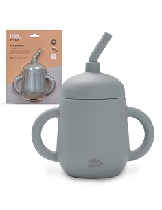 Vaso Antiderrame de Silicona Gris Petroleo