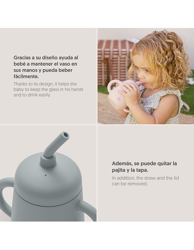 Vaso Antiderrame de Silicona Gris Petroleo