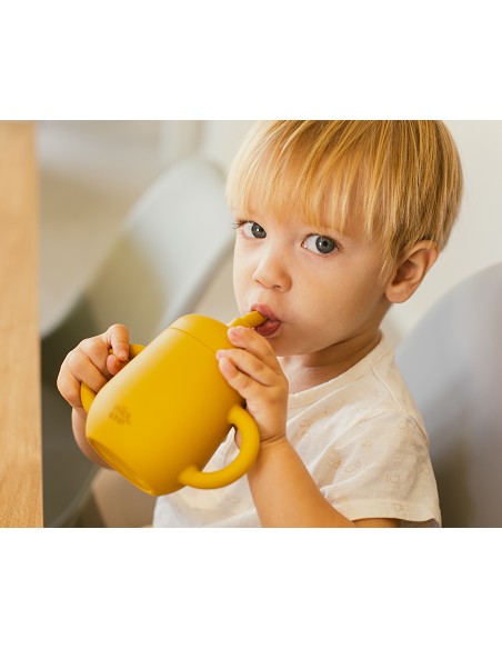 Vaso Antiderrame de Silicona Gris Petroleo
