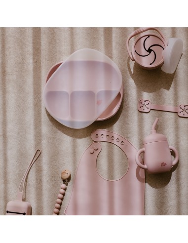 Plato Mas Tapa de Silicona Azul Grisaceo