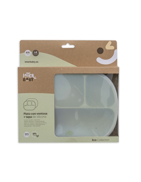 Plato Mas Tapa de Silicona Verde Oliva