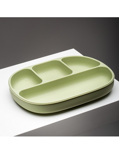 Plato Mas Tapa de Silicona Verde Oliva
