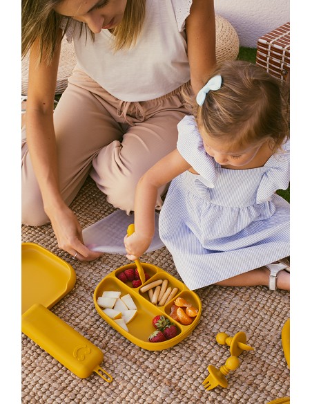 Plato Mas Tapa de Silicona Verde Oliva