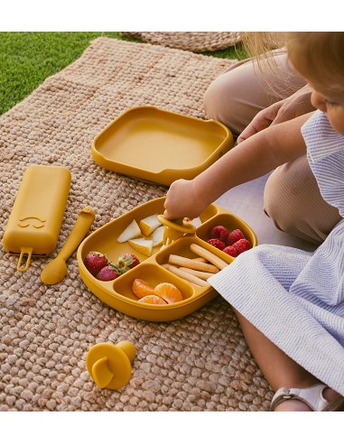 Plato Mas Tapa de Silicona Verde Oliva