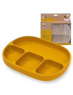Plato Mas Tapa de Silicona Ocre Tierra