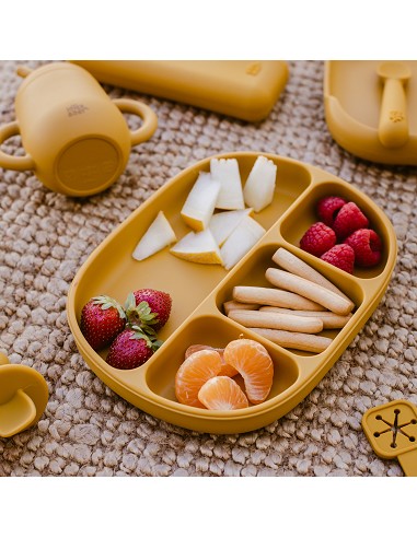 Plato Mas Tapa de Silicona Ocre Tierra