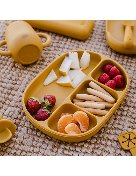 Plato Mas Tapa de Silicona Ocre Tierra