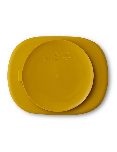Plato Mas Tapa de Silicona Ocre Tierra