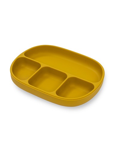 Plato Mas Tapa de Silicona Ocre Tierra