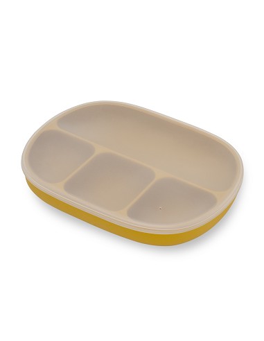 Plato Mas Tapa de Silicona Ocre Tierra