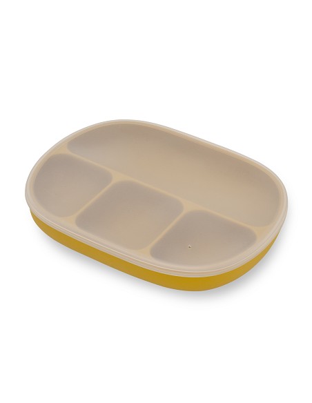 Plato Mas Tapa de Silicona Ocre Tierra