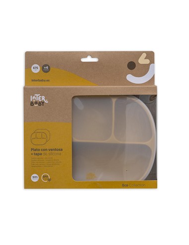 Plato Mas Tapa de Silicona Ocre Tierra