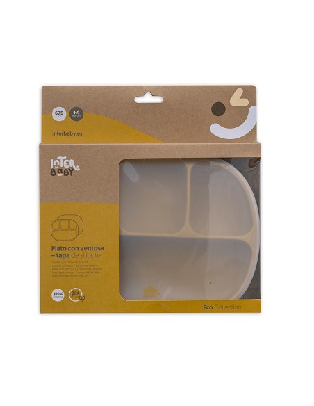 Plato Mas Tapa de Silicona Ocre Tierra