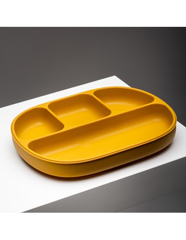 Plato Mas Tapa de Silicona Ocre Tierra