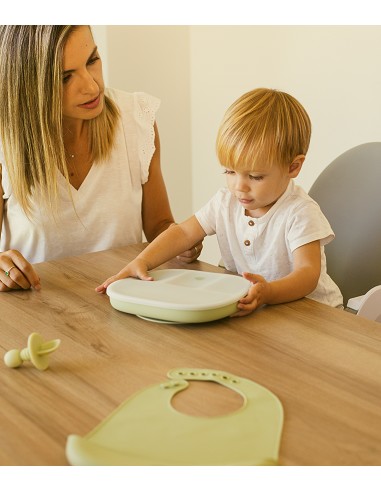 Plato Mas Tapa de Silicona Ocre Tierra