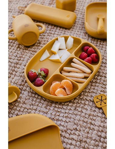 Plato Mas Tapa de Silicona Gris Petroleo