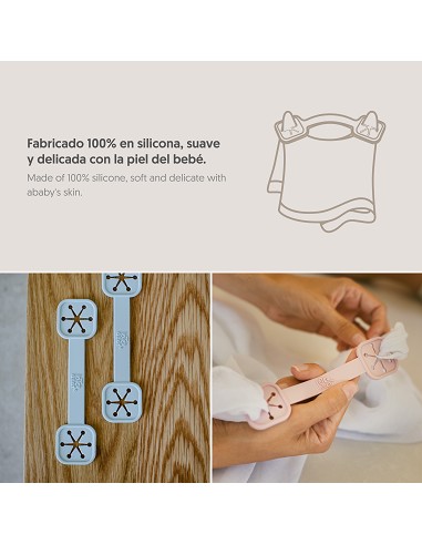 Sujeta Baberos Pack 2 Unds de Silicona Azul...