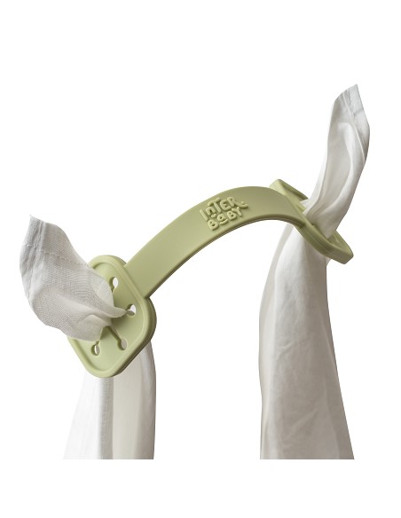 Sujeta Baberos Pack 2 Unds de Silicona Verde Oliva