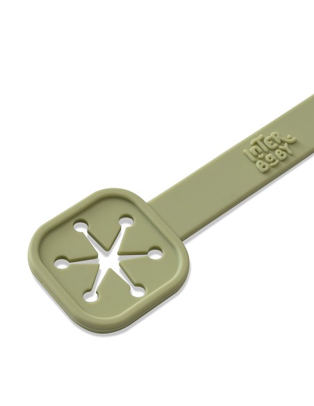 Sujeta Baberos Pack 2 Unds de Silicona Verde Oliva