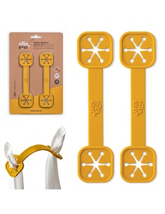 Sujeta Baberos Pack 2 Unds de Silicona Ocre Tierra