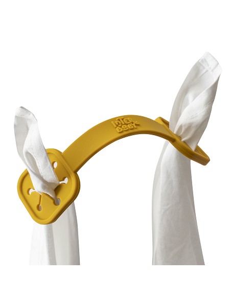 Sujeta Baberos Pack 2 Unds de Silicona Ocre Tierra