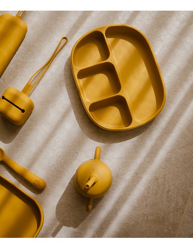 Sujeta Baberos Pack 2 Unds de Silicona Ocre Tierra