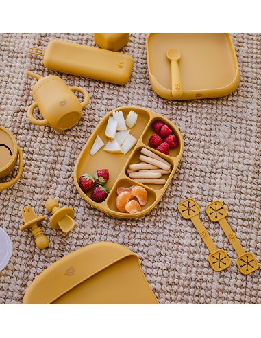 Sujeta Baberos Pack 2 Unds de Silicona Ocre Tierra