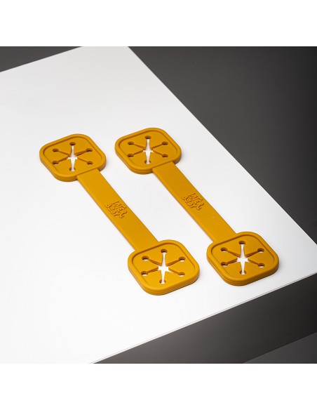 Sujeta Baberos Pack 2 Unds de Silicona Ocre Tierra