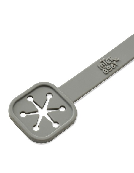 Sujeta Baberos Pack 2 Unds de Silicona Gris Petroleo