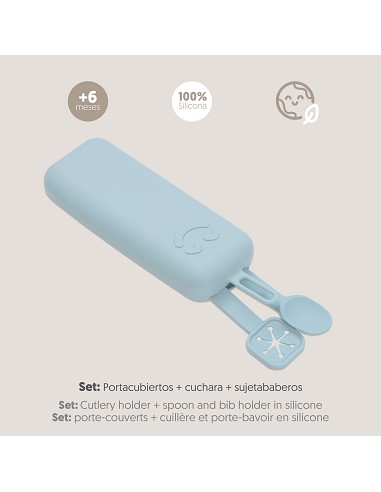 Set Portacubiertos+Cuchara+Sujeta Baberos  de...