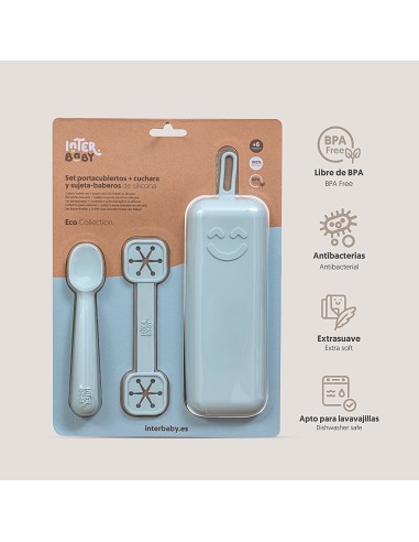 Set Portacubiertos+Cuchara+Sujeta Baberos  de...