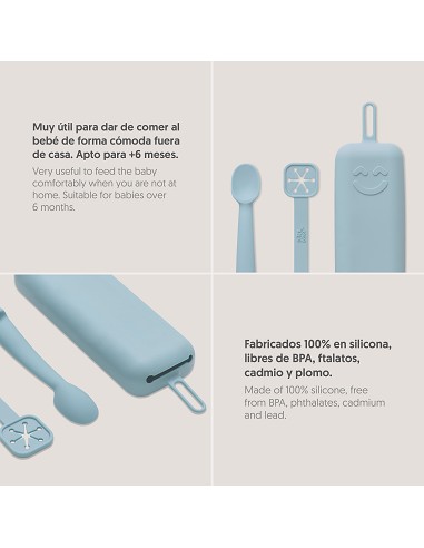 Set Portacubiertos+Cuchara+Sujeta Baberos  de...
