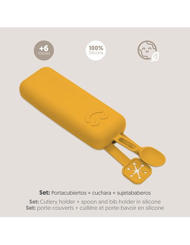 Set Portacubiertos+Cuchara+Sujeta Baberos  de...