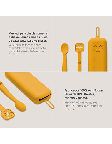 Set Portacubiertos+Cuchara+Sujeta Baberos  de...